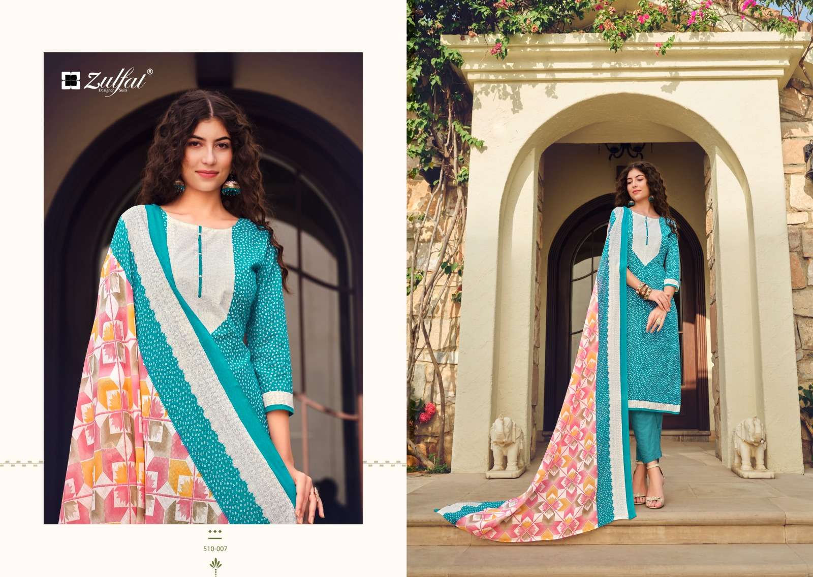 Zulfat ISABELLA Pure Cotton Women Dress Materials Wholesale catalog