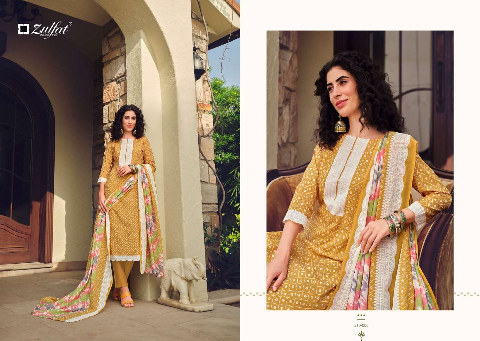 Zulfat ISABELLA Pure Cotton Women Dress Materials Wholesale catalog