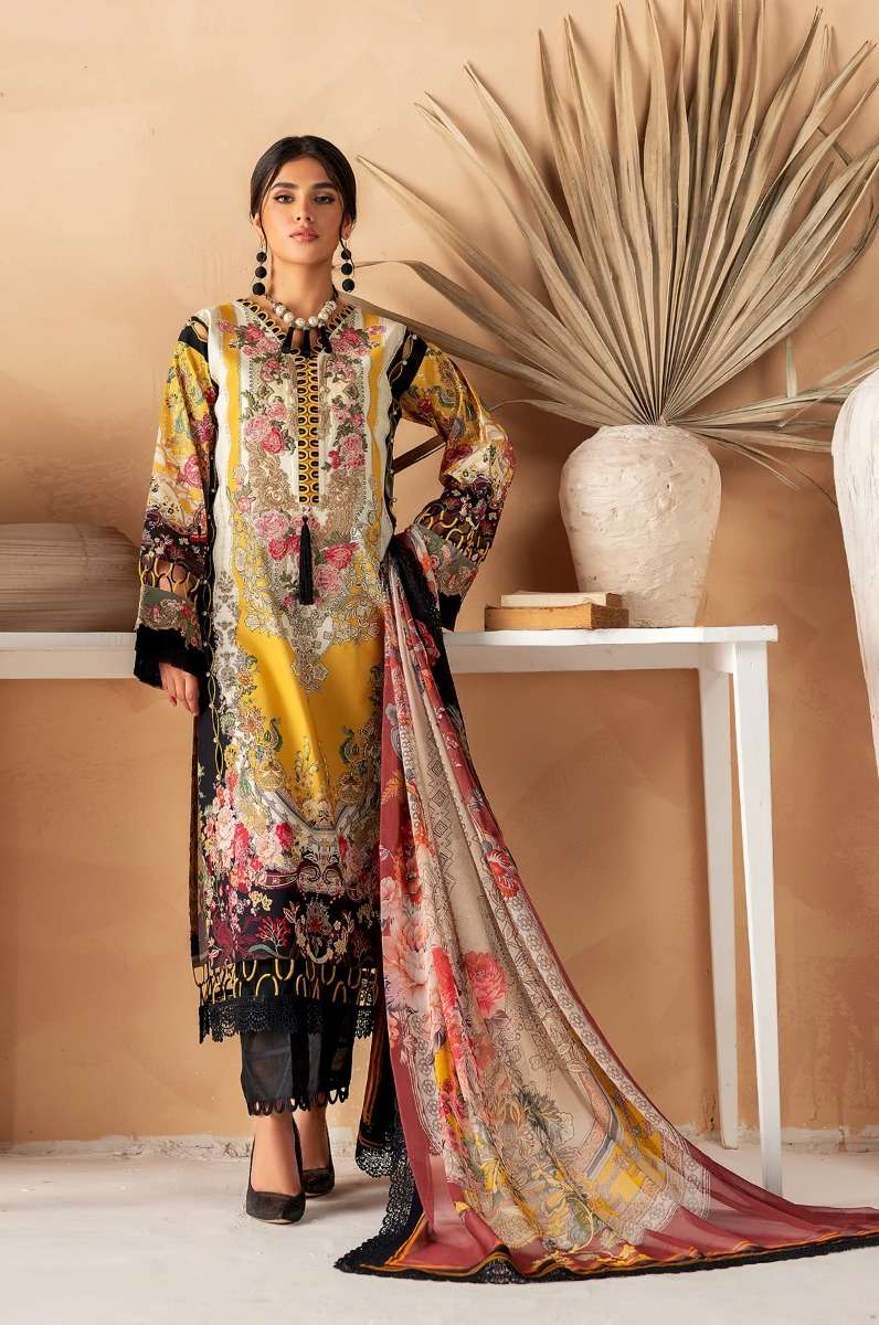Aasha Ayazal Vol 1 Lawn Cotton Dupatta Pakisatni Salwar Suits Wholesale catalog