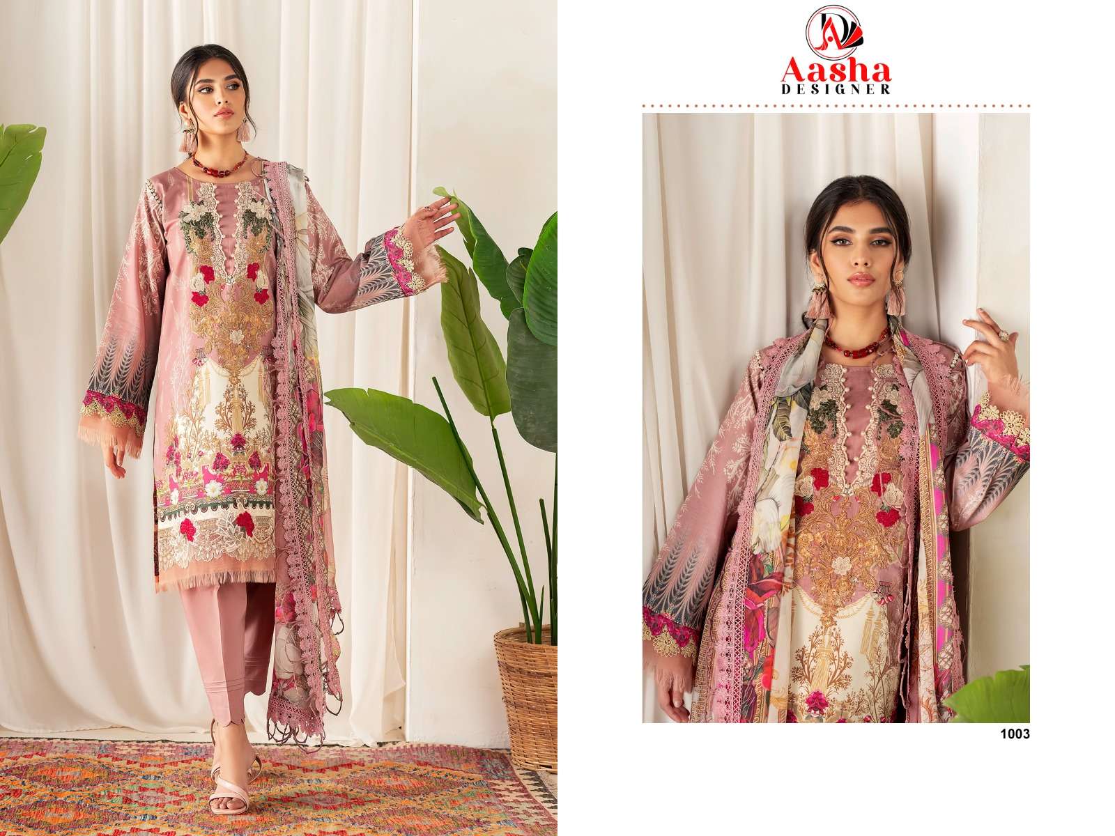 Aasha Ayazal Vol 1 Lawn Cotton Dupatta Pakisatni Salwar Suits Wholesale catalog