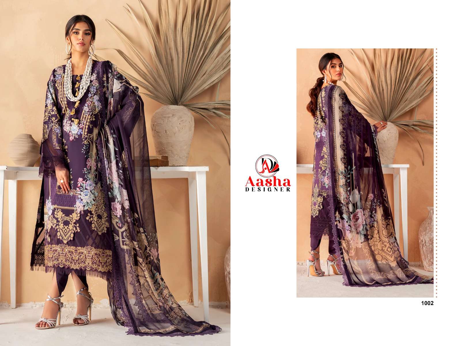 Aasha Ayazal Vol 1 Lawn Cotton Dupatta Pakisatni Salwar Suits Wholesale catalog