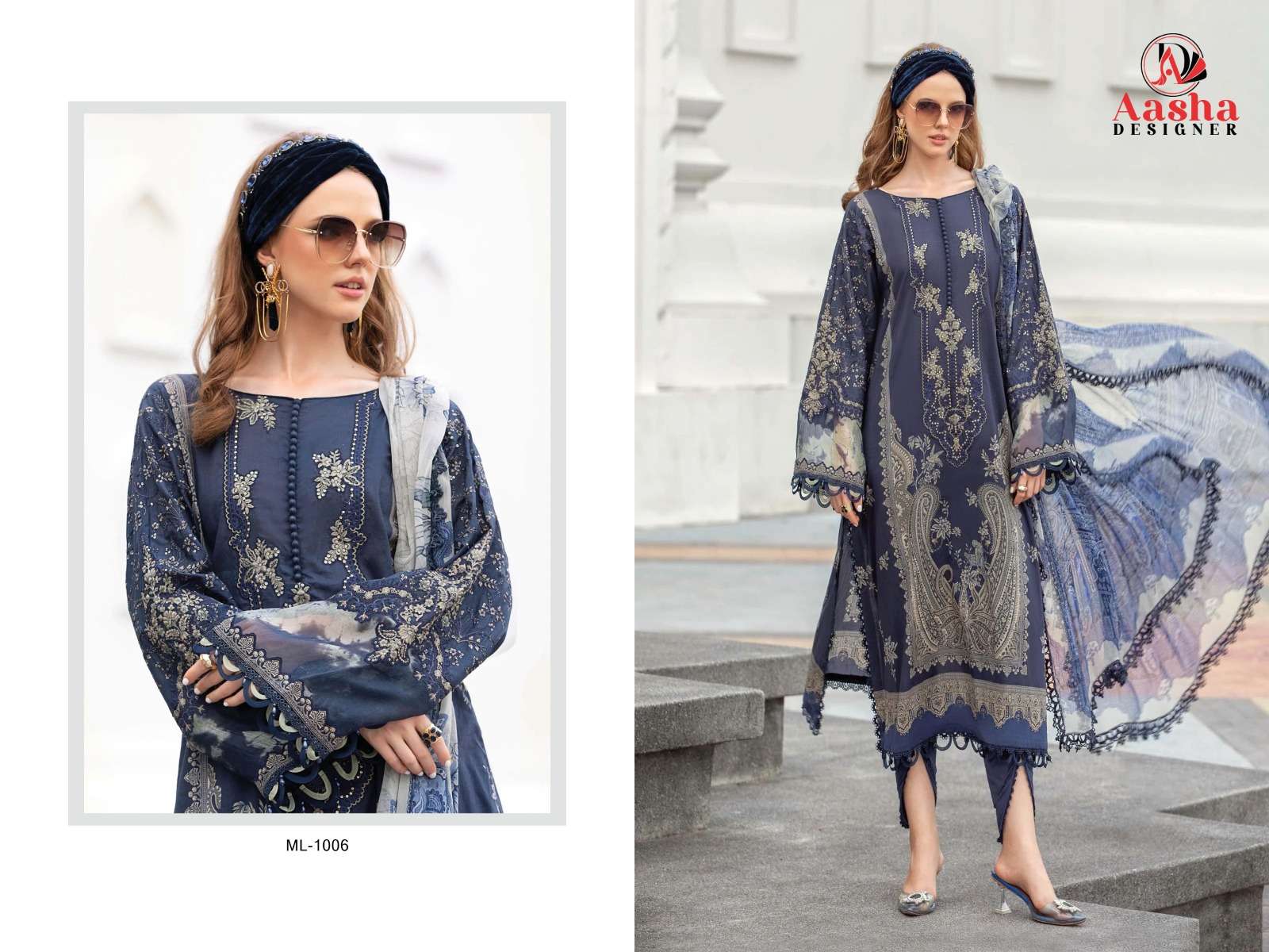 AASHA DESIGNER MARIA B M PRINT LAWAN Salwar Kameez Wholesale catalog