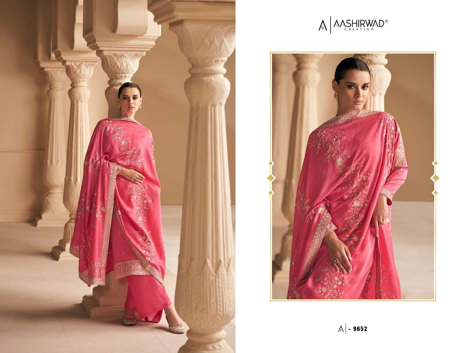 AASHIRWAD FALAKPREMIUM SILK Salwar kameez Wholesale catalog