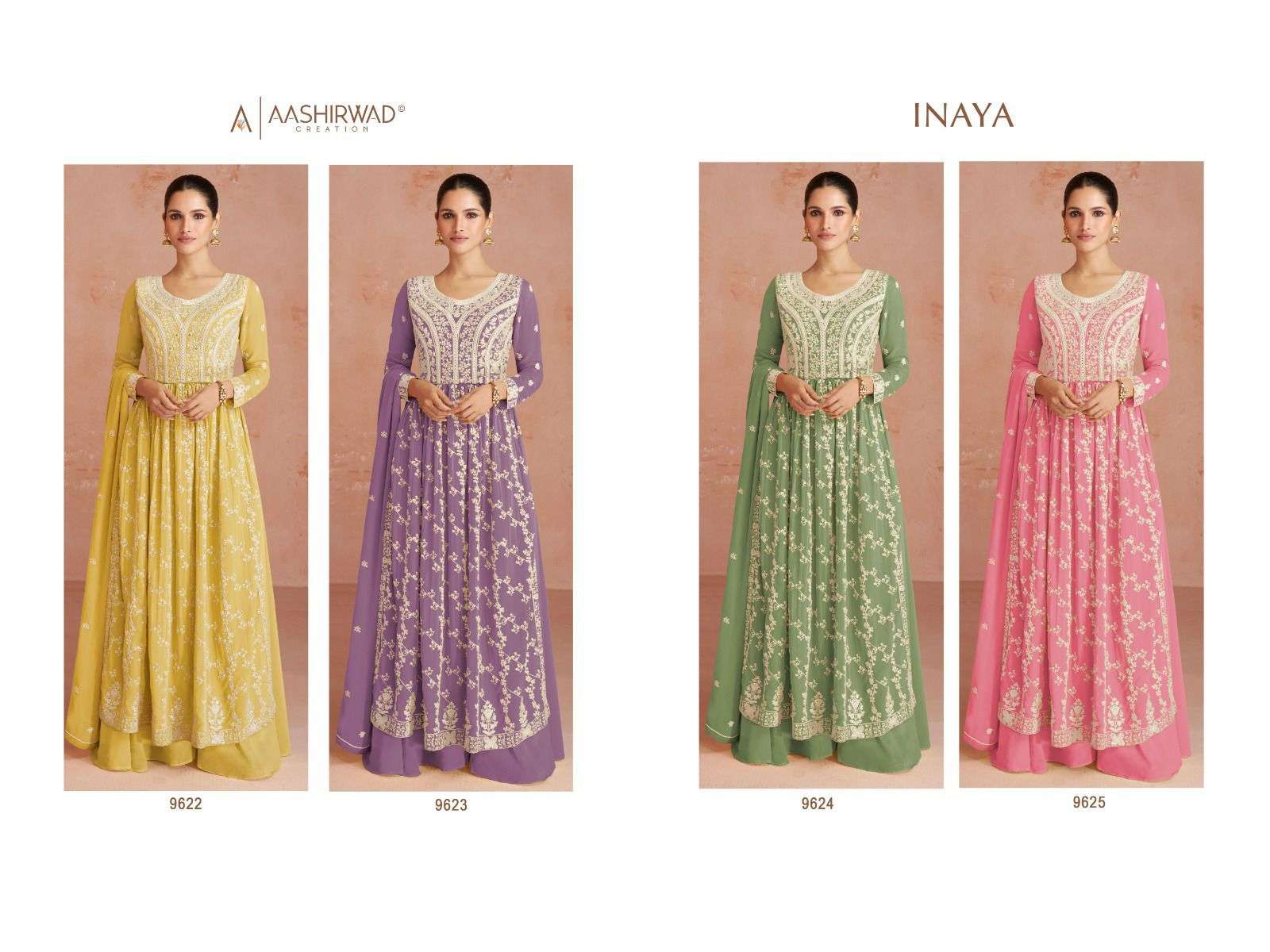 AASHIRWAD INAYA GEORGETTE Salwar kameez Wholesale catalog