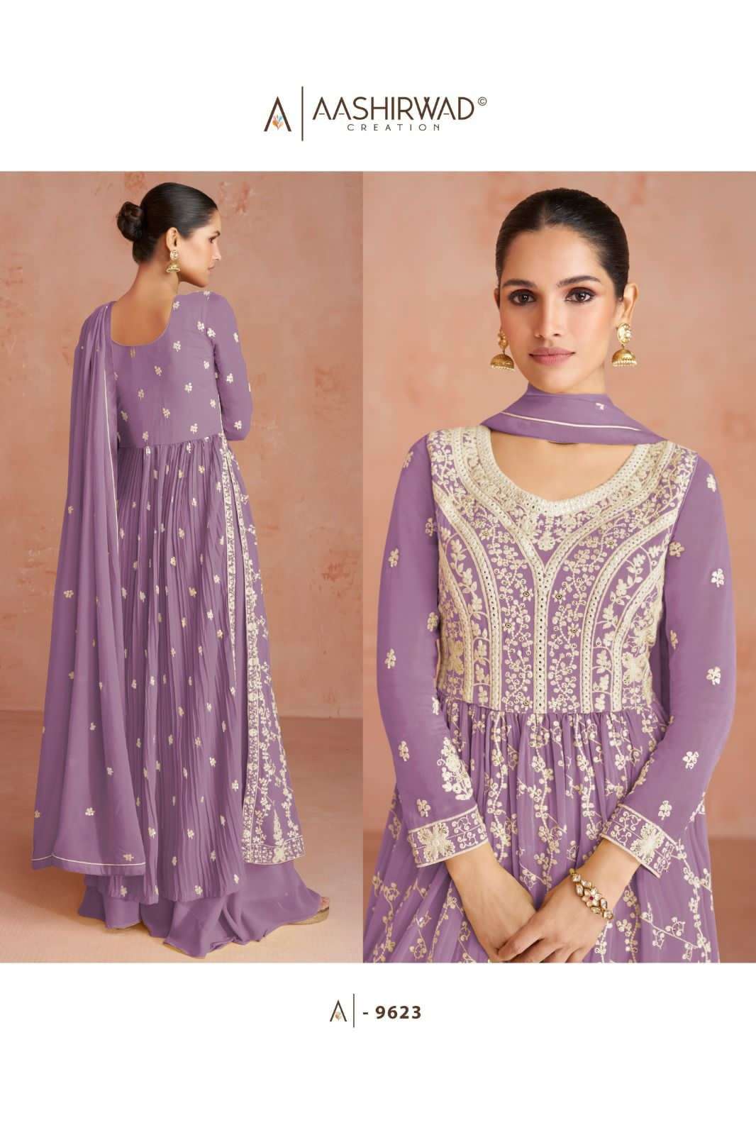 AASHIRWAD INAYA GEORGETTE Salwar kameez Wholesale catalog