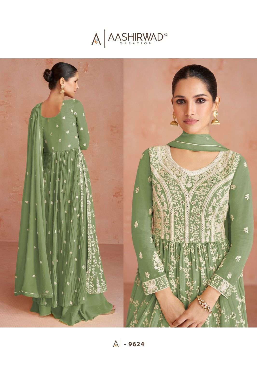 AASHIRWAD INAYA GEORGETTE Salwar kameez Wholesale catalog