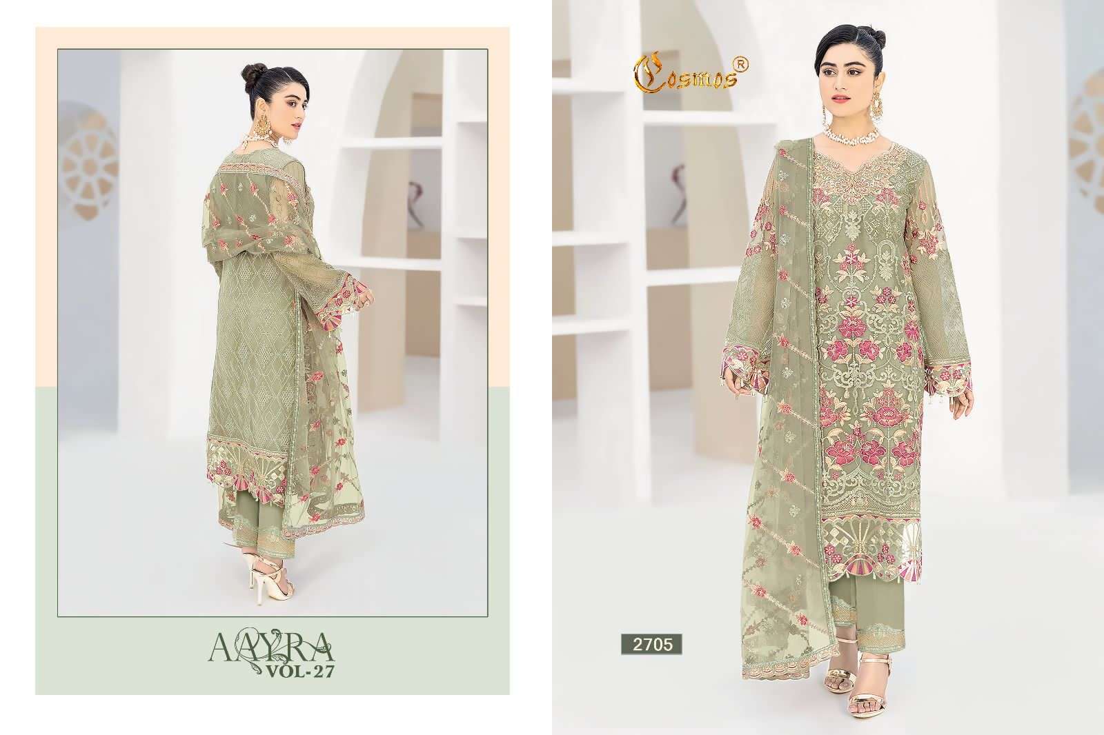 AAYRA VOL 27 Fox georgette Salwar kameez Wholesale catalog