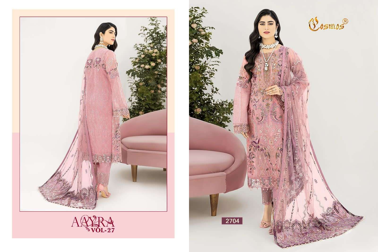AAYRA VOL 27 Fox georgette Salwar kameez Wholesale catalog