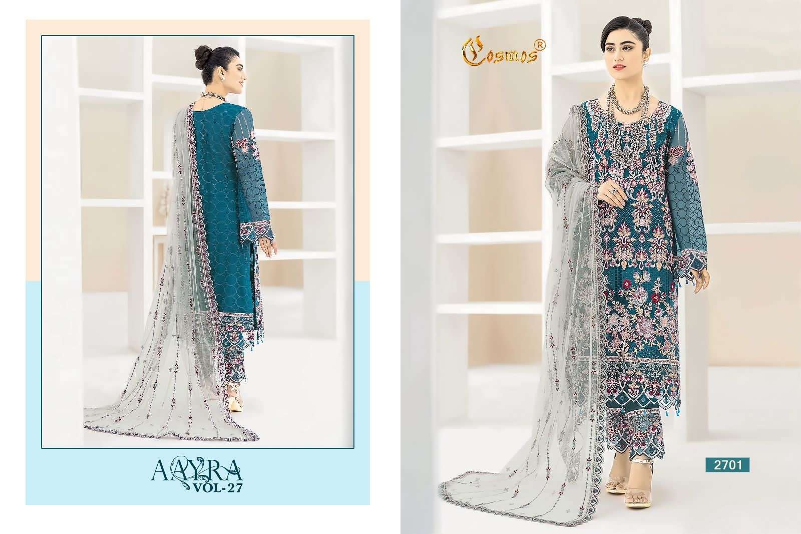 AAYRA VOL 27 Fox georgette Salwar kameez Wholesale catalog
