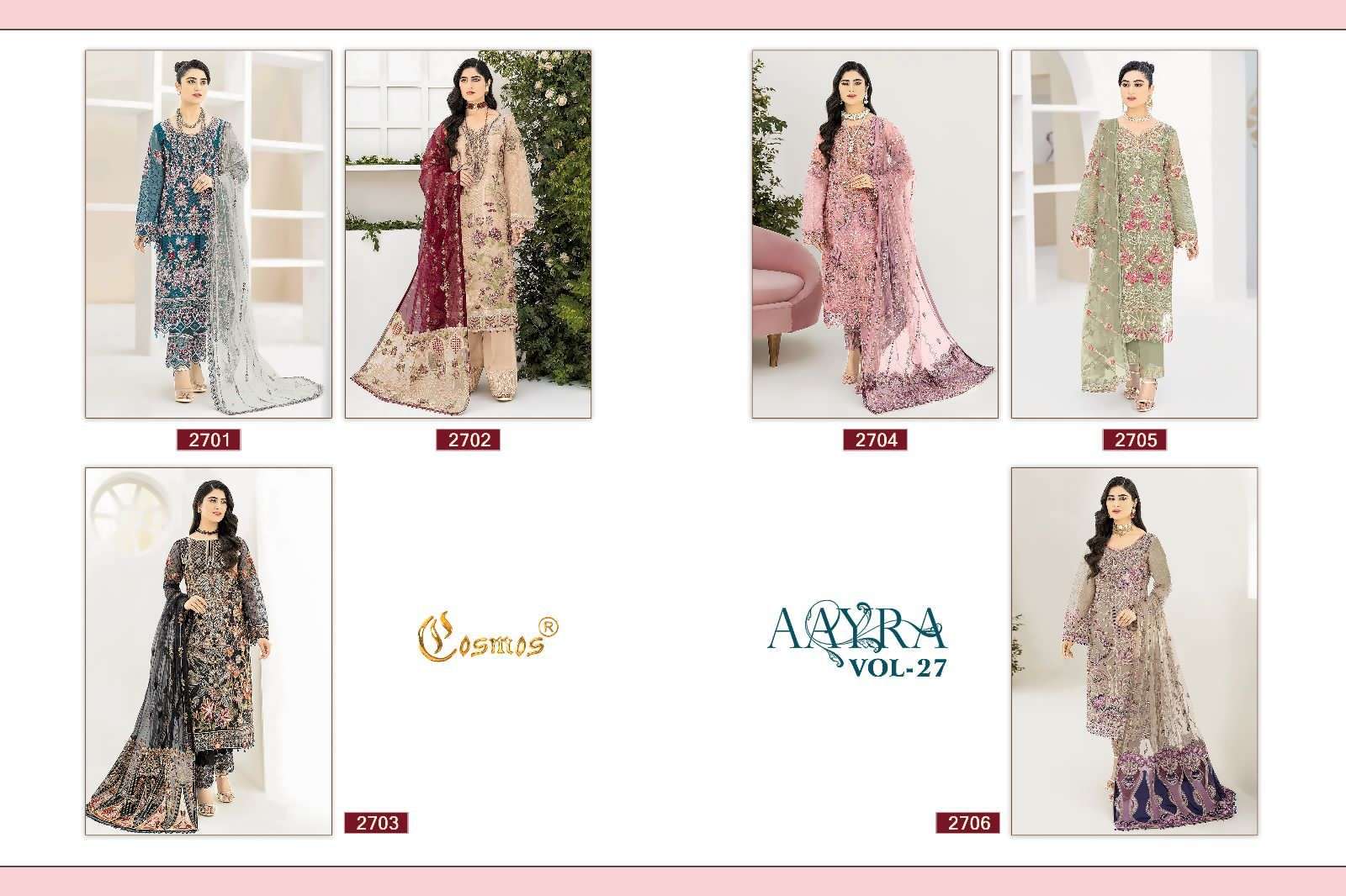 AAYRA VOL 27 Fox georgette Salwar kameez Wholesale catalog