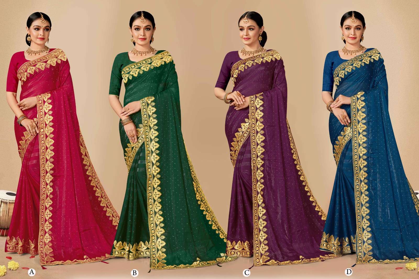 AFRICA  BY RONISHA SAREE  FANCY FABRICS SELF PETTERN WITH SIROSKI DIAMOND AND EMBROIDERY WORK SUPER HIT COLLECTION 