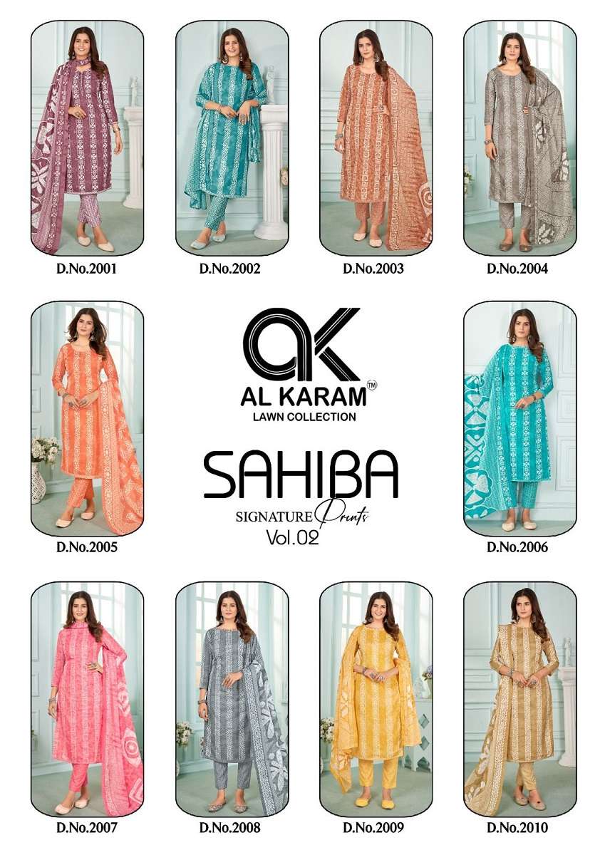 Al Karam Sahiba Vol-2 – Dress Material - Wholesale Catalog