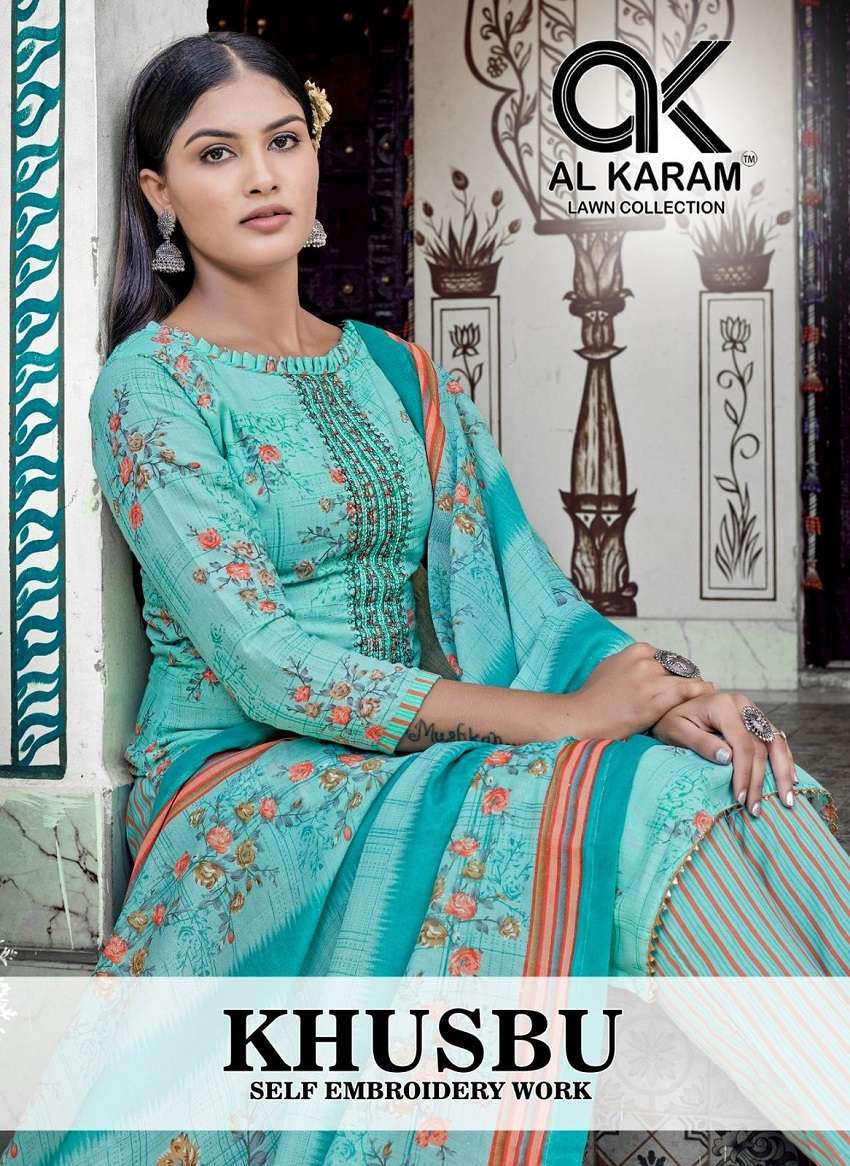 Alkaram Khushbuu Self Embroidery Work – Karachi Style - Wholesale Catalog