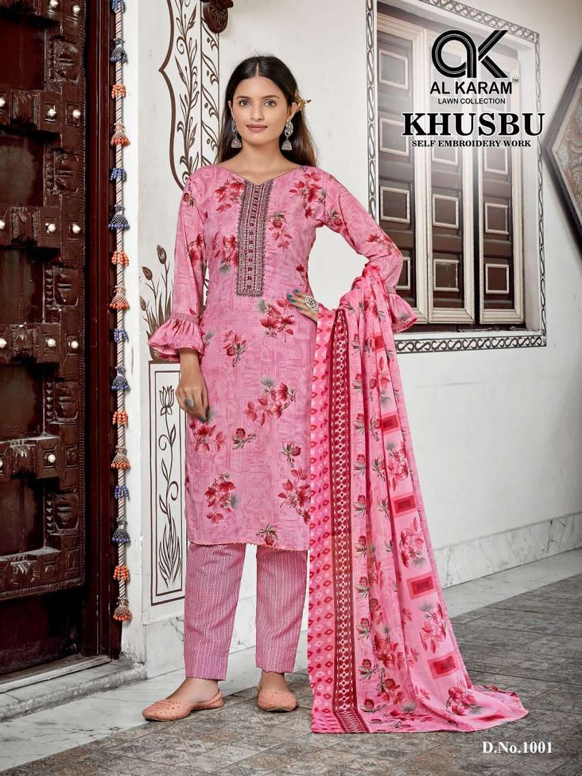 Alkaram Khushbuu Self Embroidery Work – Karachi Style - Wholesale Catalog