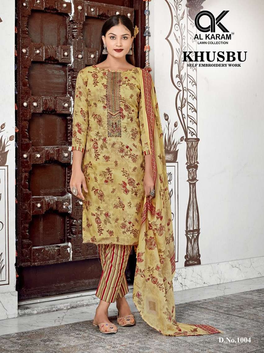 Alkaram Khushbuu Self Embroidery Work – Karachi Style - Wholesale Catalog