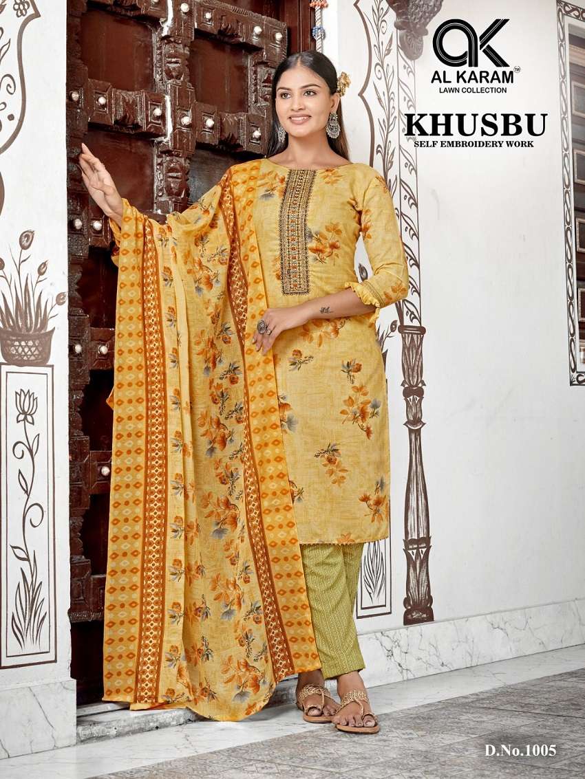 Alkaram Khushbuu Self Embroidery Work – Karachi Style - Wholesale Catalog