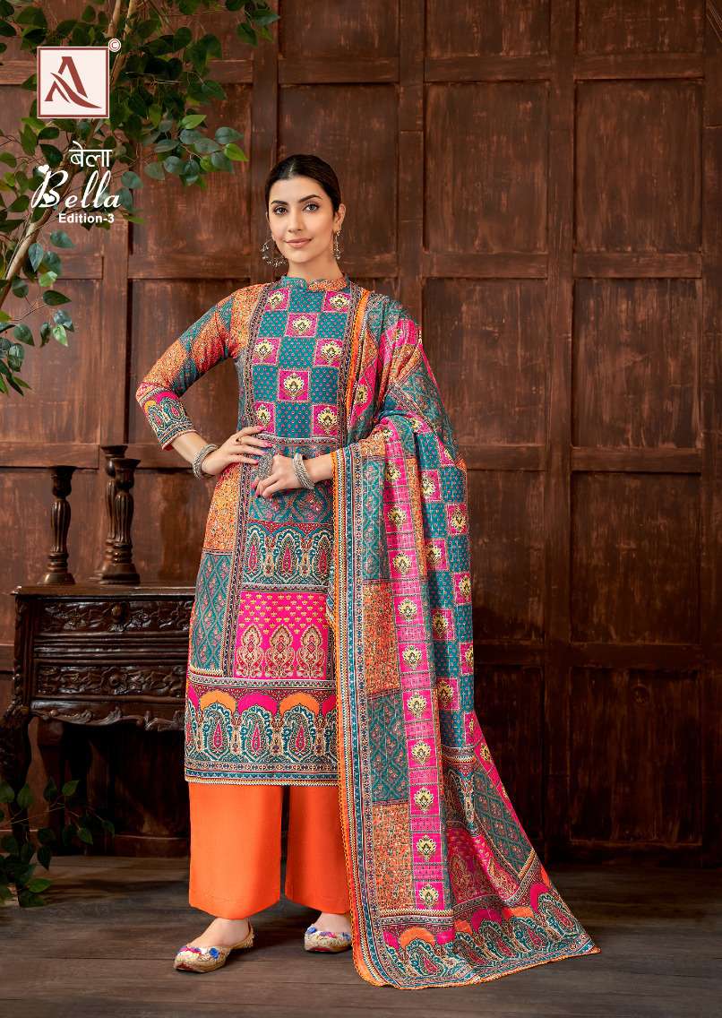  Alok Suit BELLA EDITION 3 Maslin Designer Dress Wholesale catalog