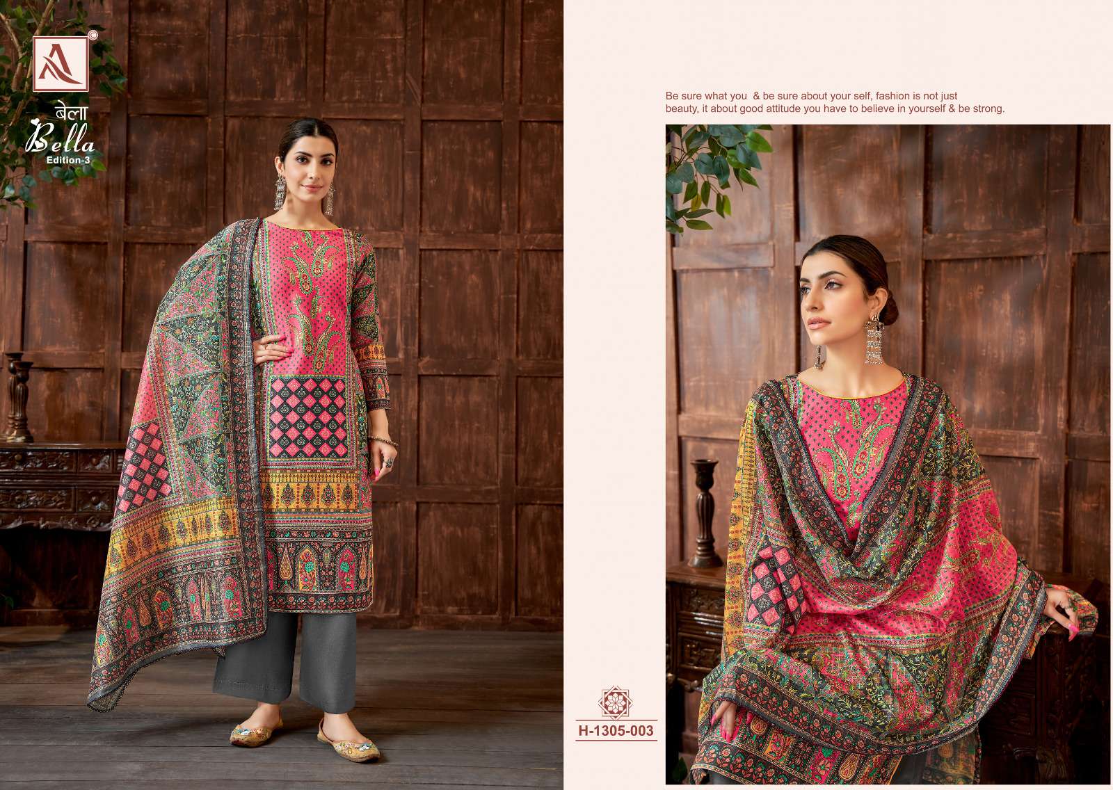  Alok Suit BELLA EDITION 3 Maslin Designer Dress Wholesale catalog
