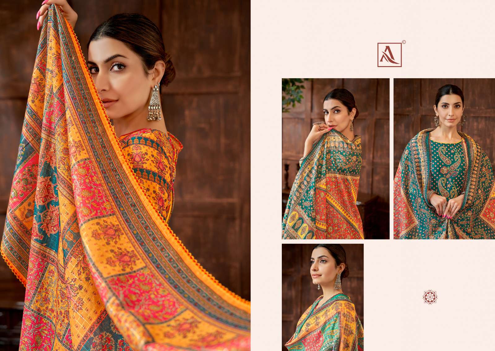  Alok Suit BELLA EDITION 3 Maslin Designer Dress Wholesale catalog