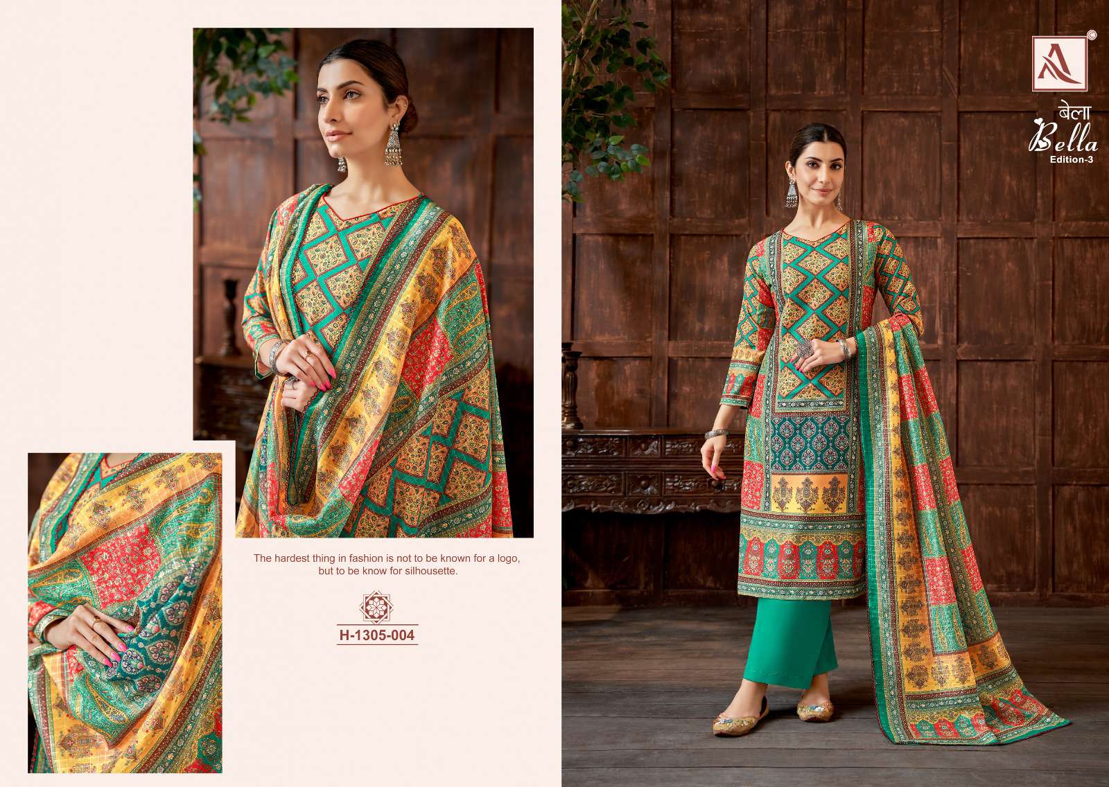  Alok Suit BELLA EDITION 3 Maslin Designer Dress Wholesale catalog