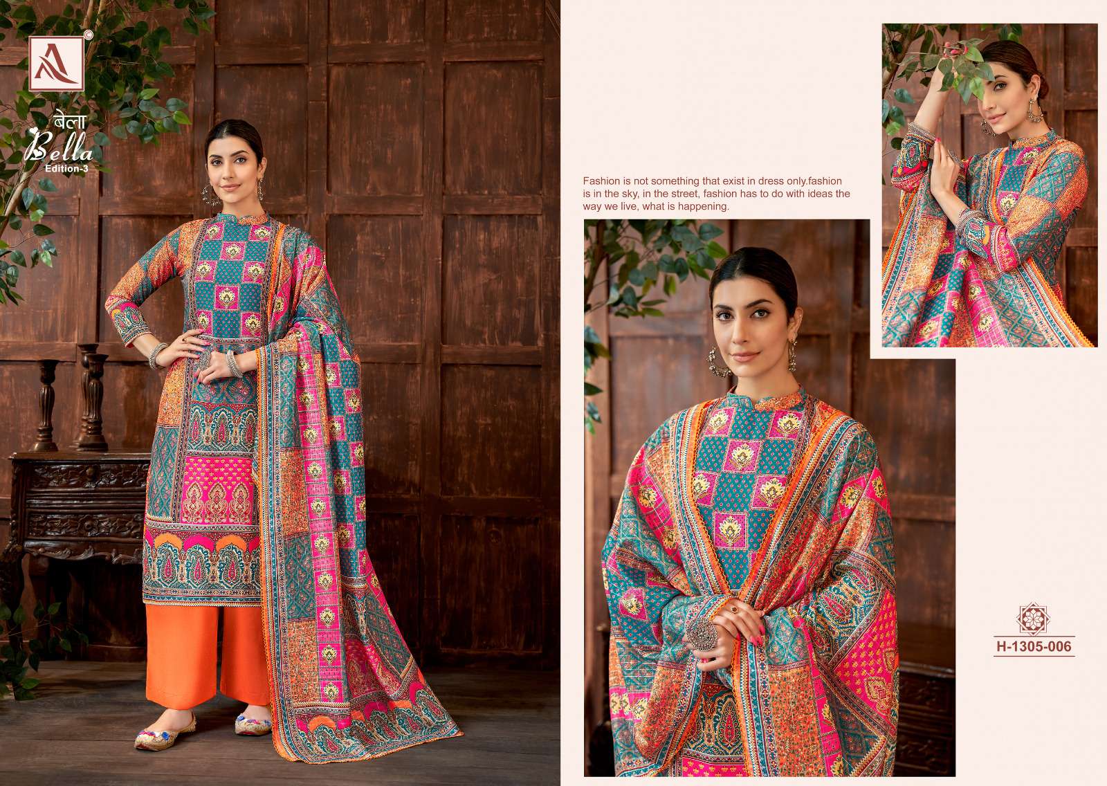  Alok Suit BELLA EDITION 3 Maslin Designer Dress Wholesale catalog