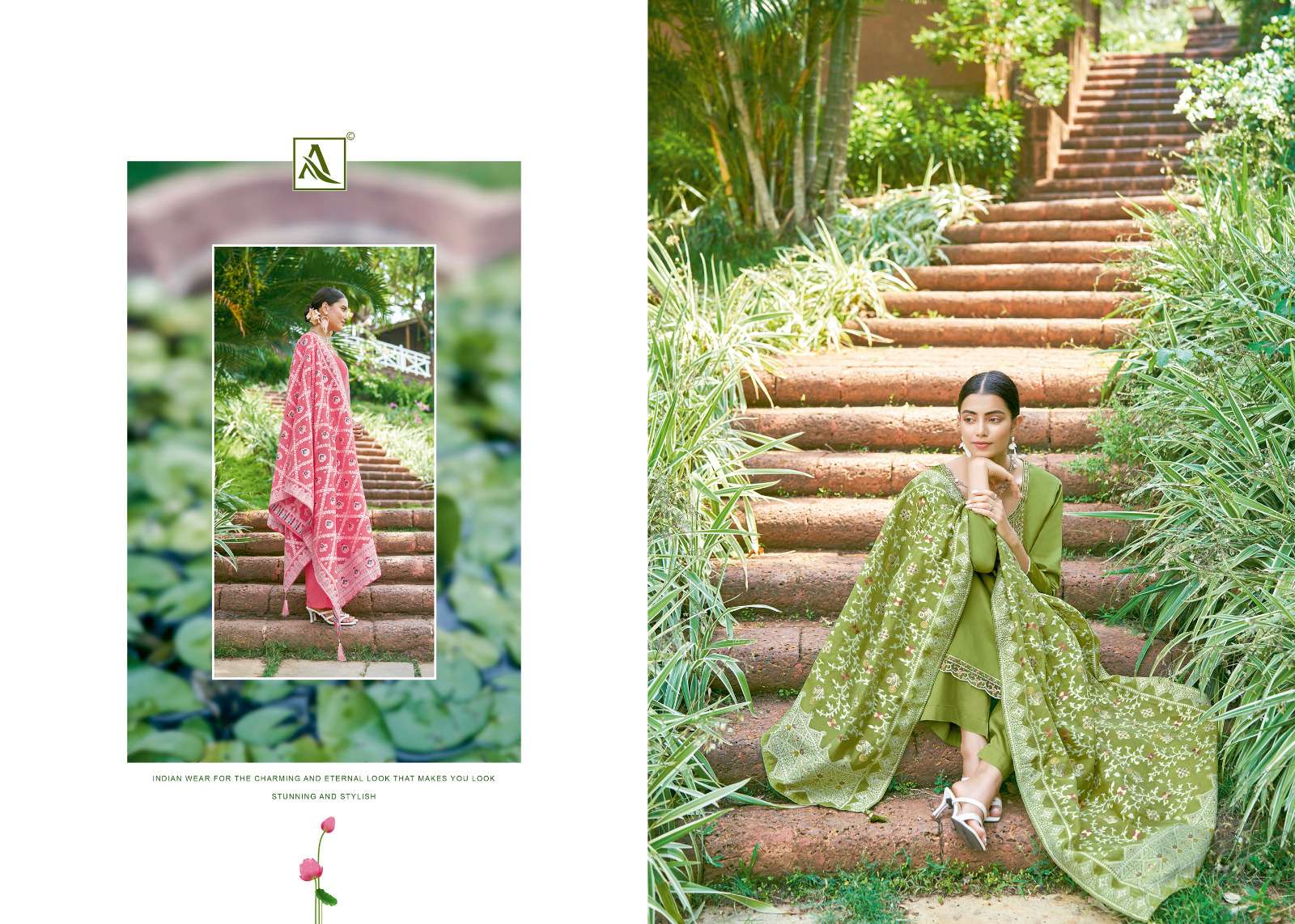 Alok Suit LAKHNAVI TOUCH Dress Materials Wholesale catalog