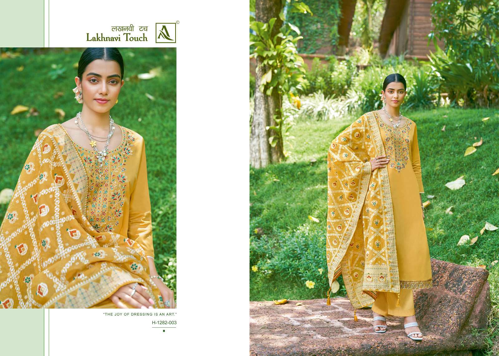 Alok Suit LAKHNAVI TOUCH Dress Materials Wholesale catalog