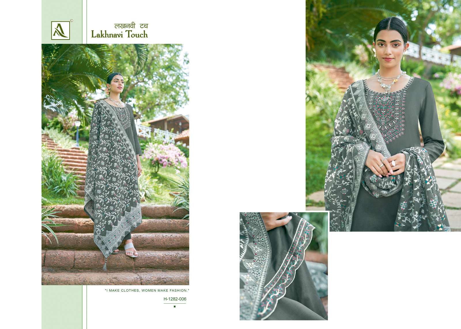 Alok Suit LAKHNAVI TOUCH Dress Materials Wholesale catalog