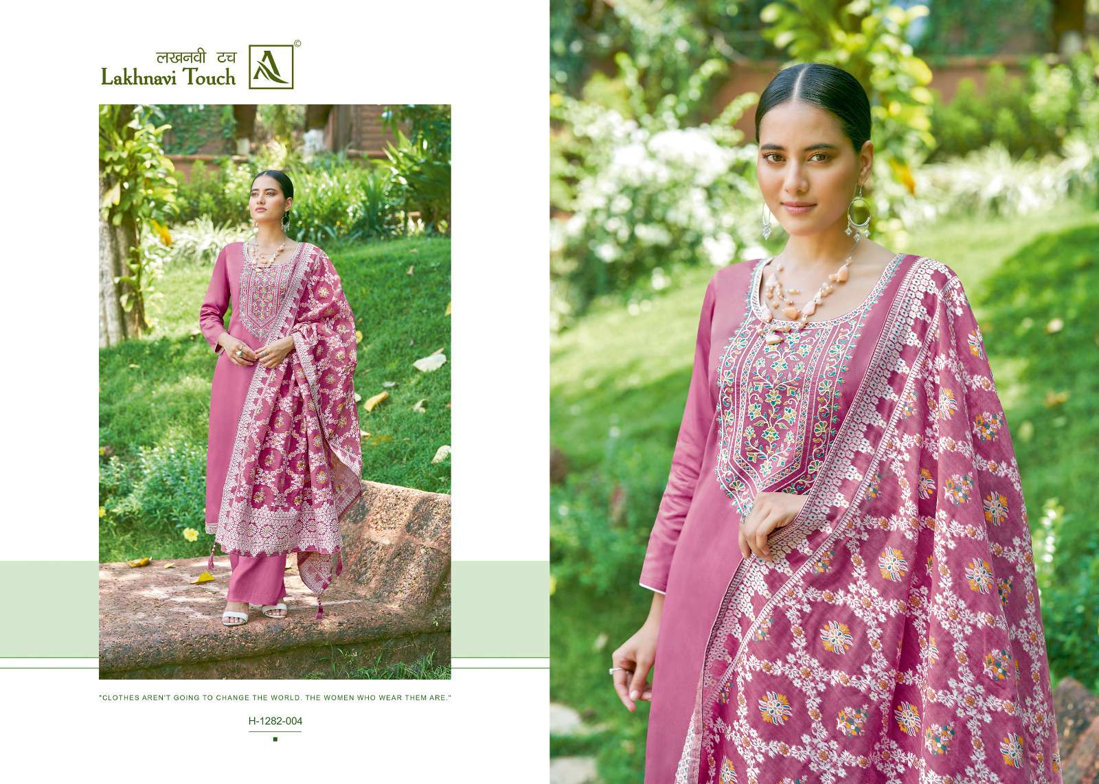 Alok Suit LAKHNAVI TOUCH Dress Materials Wholesale catalog