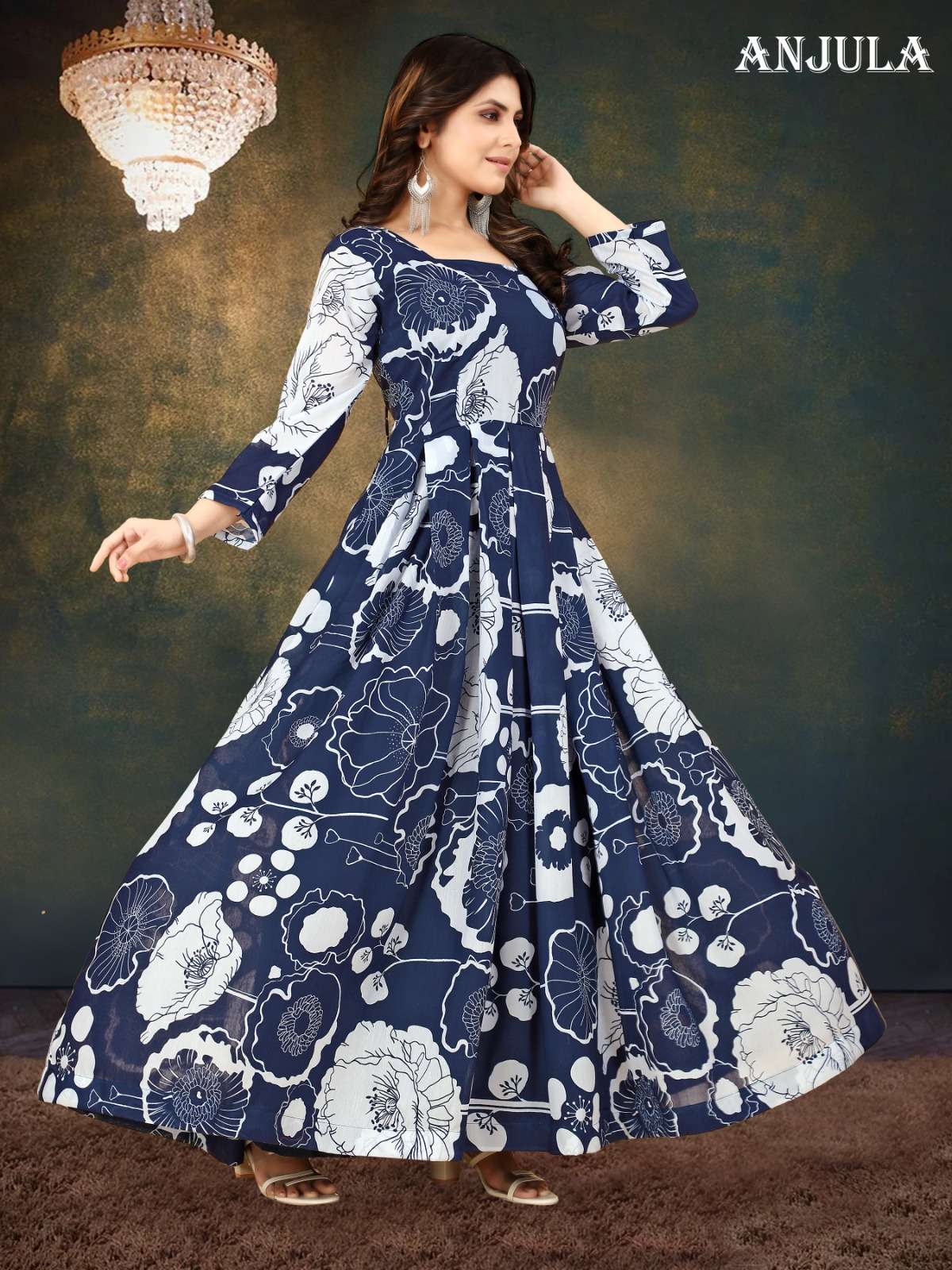 ANJULA VOL-1 Muslin Gown Kurti Wholesale catalog