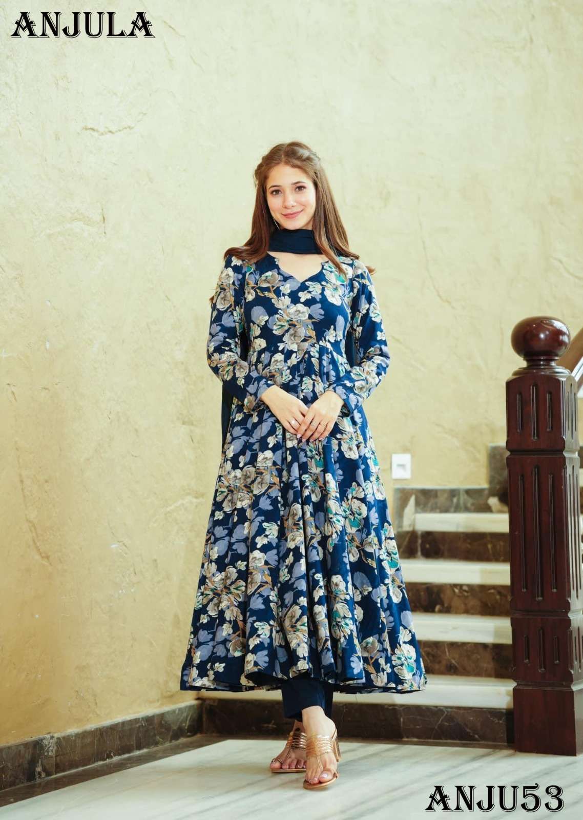 ANJULA VOL-2 D - ANJU53 Kurti Wholesale catalog