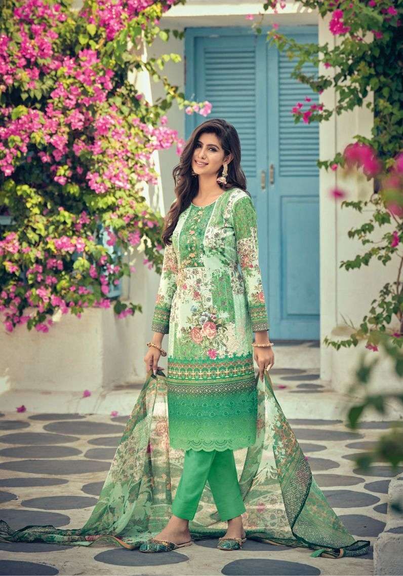 AQSA KEYA Compact cotton  borer embroidery Salwar Kameez Wholesale catalog