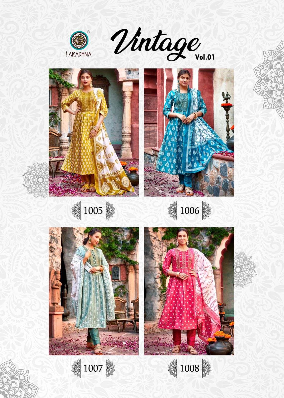 ARADHNA  VINTAGE VOL 1 Nayra Cut Kurti Wholesale catalog