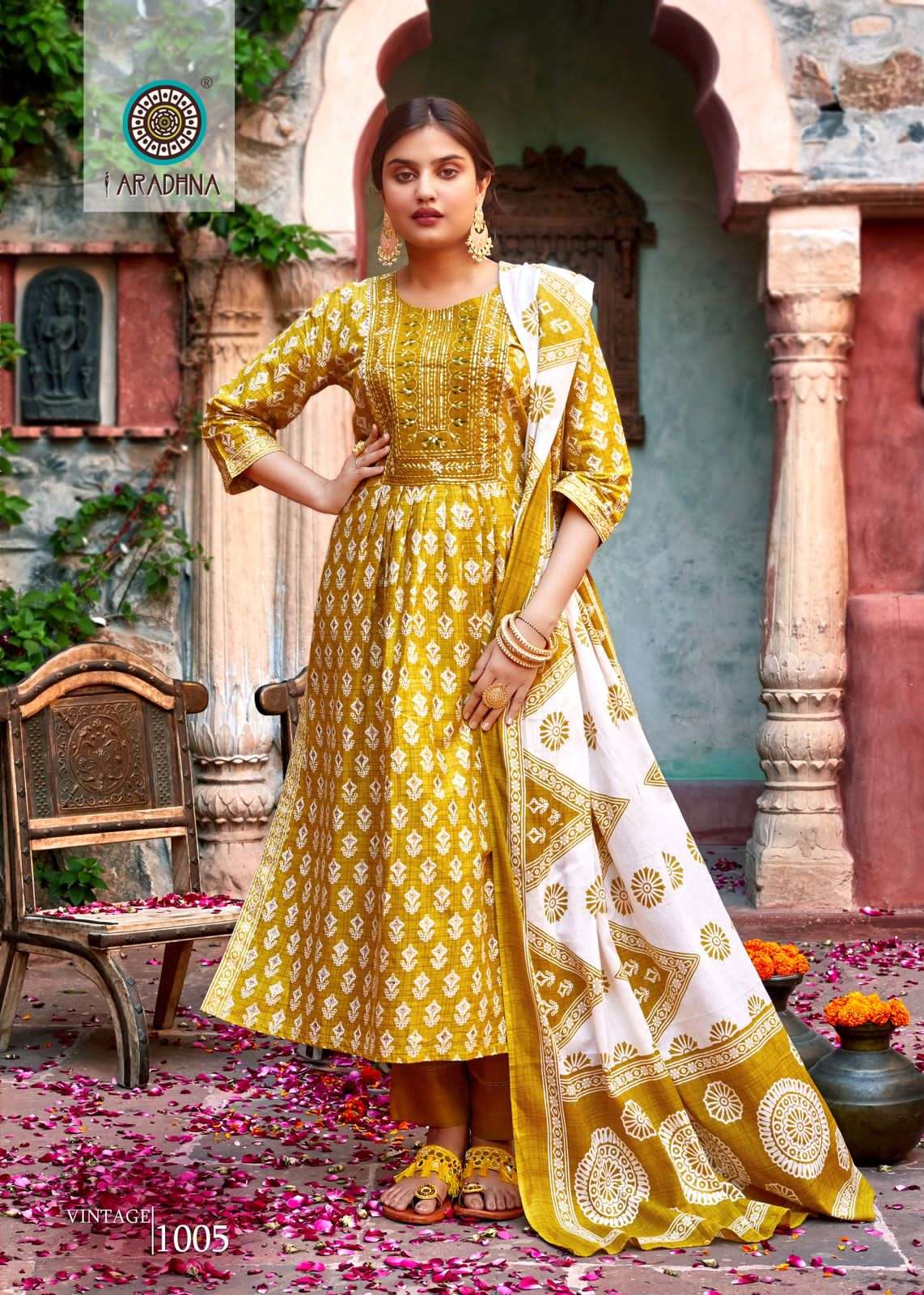 ARADHNA  VINTAGE VOL 1 Nayra Cut Kurti Wholesale catalog