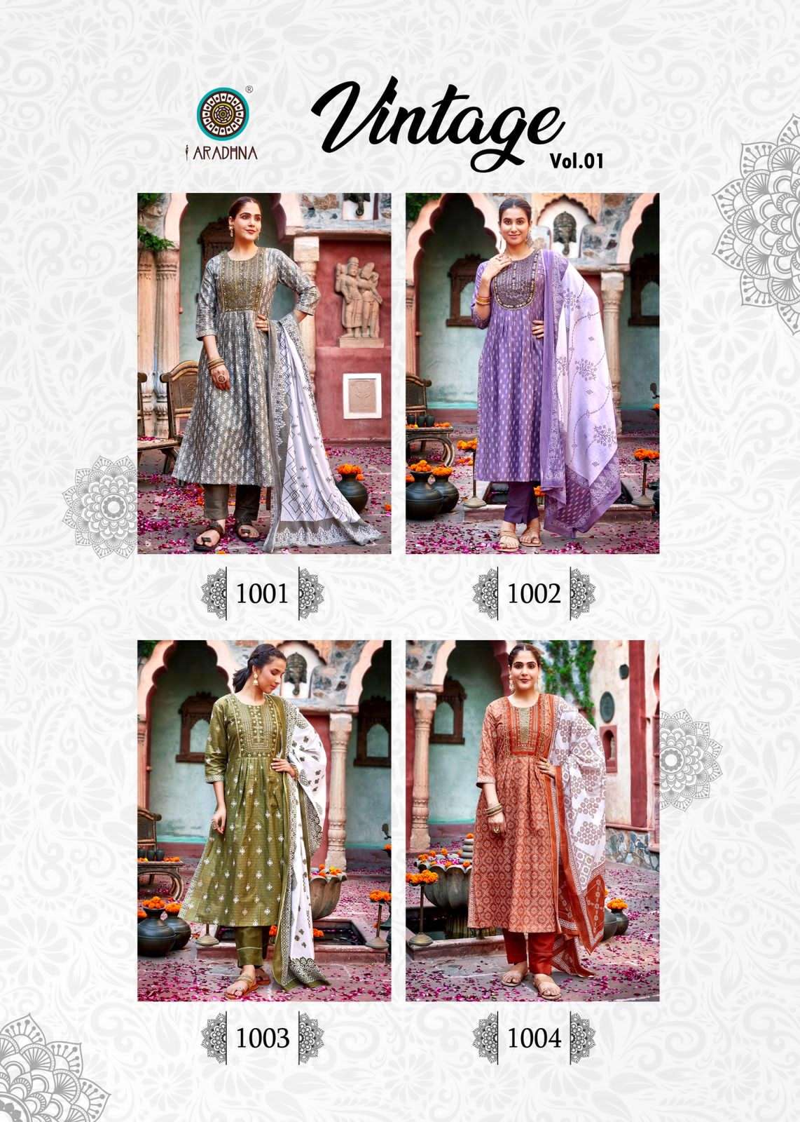 ARADHNA  VINTAGE VOL 1 Nayra Cut Kurti Wholesale catalog