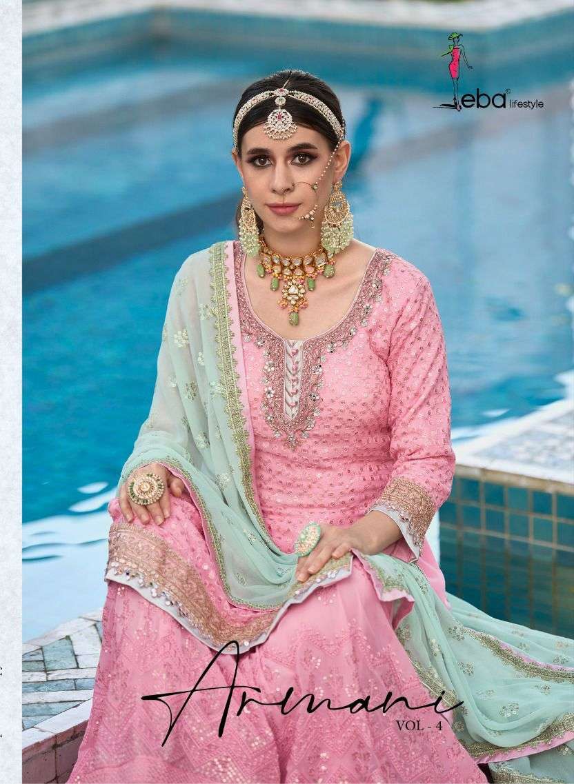 ARMANI VOL - 4 faux georgette Salwar Kameez Wholesale catalog