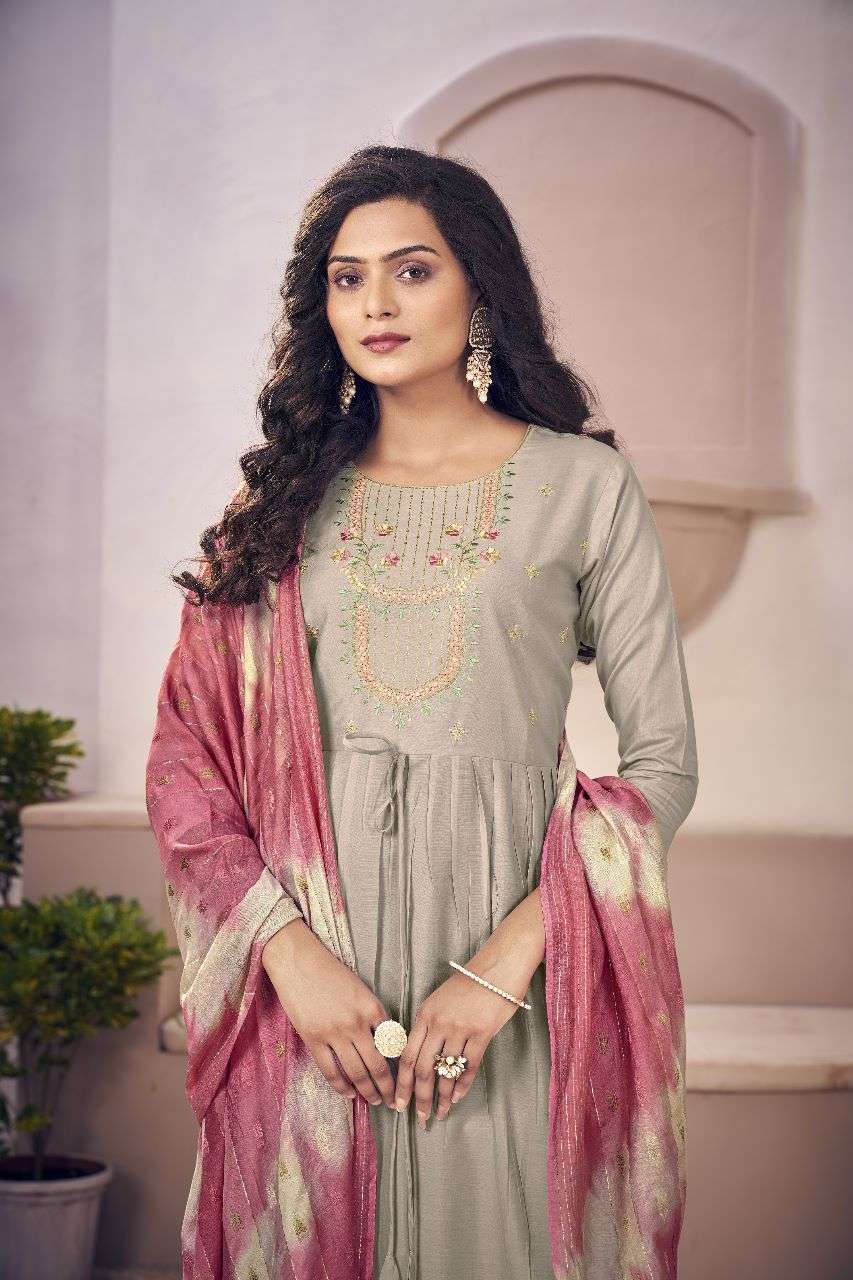 Art Ridh vol-1 Pure viscose chanderi nayra cut Kurti Wholesale catalog