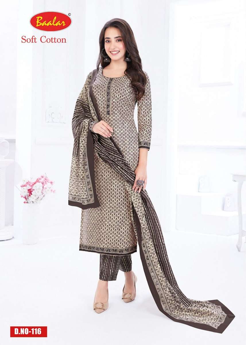 Baalar Soft Cotton Karachi Dress Material Wholesale Catalog