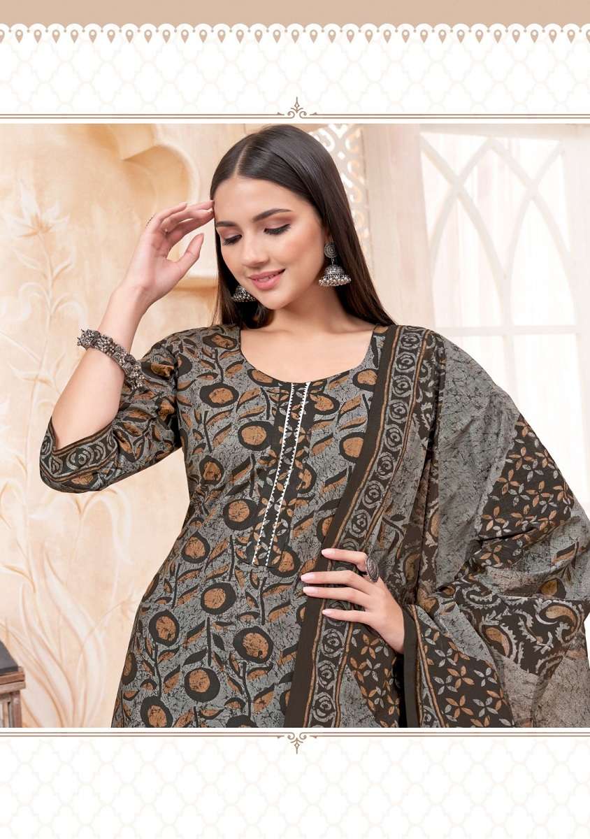 Balaji Battik Art Work Vol-3 – Kurti Pant With Dupatta - Wholesale Catalog