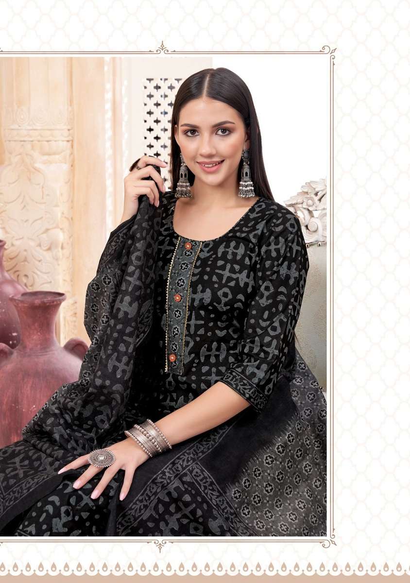 Balaji Battik Art Work Vol-3 – Kurti Pant With Dupatta - Wholesale Catalog