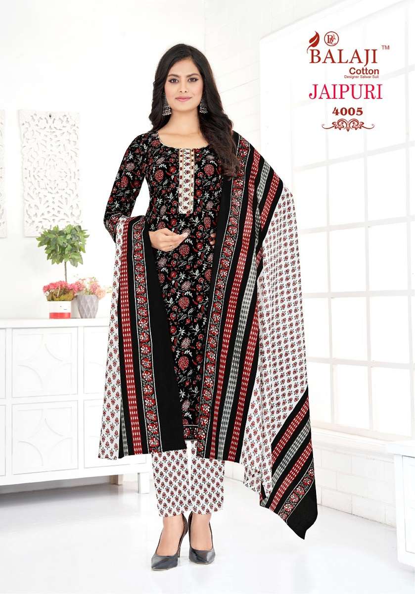 Balaji Jaipuri Vol-4 – Kurti Pant With Dupatta - Wholesale Catalog 