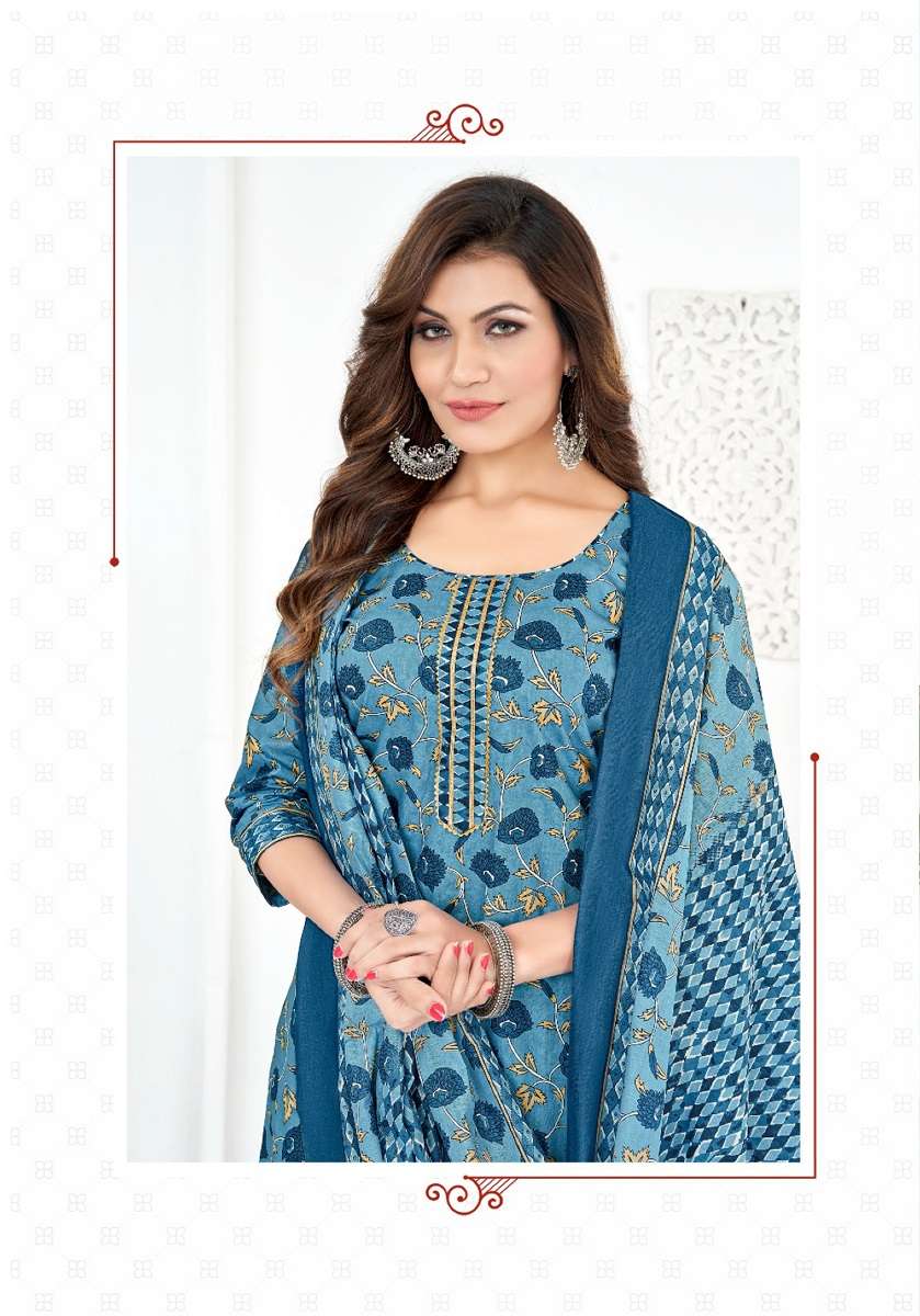 Balaji Jaipuri Vol-4 – Kurti Pant With Dupatta - Wholesale Catalog 