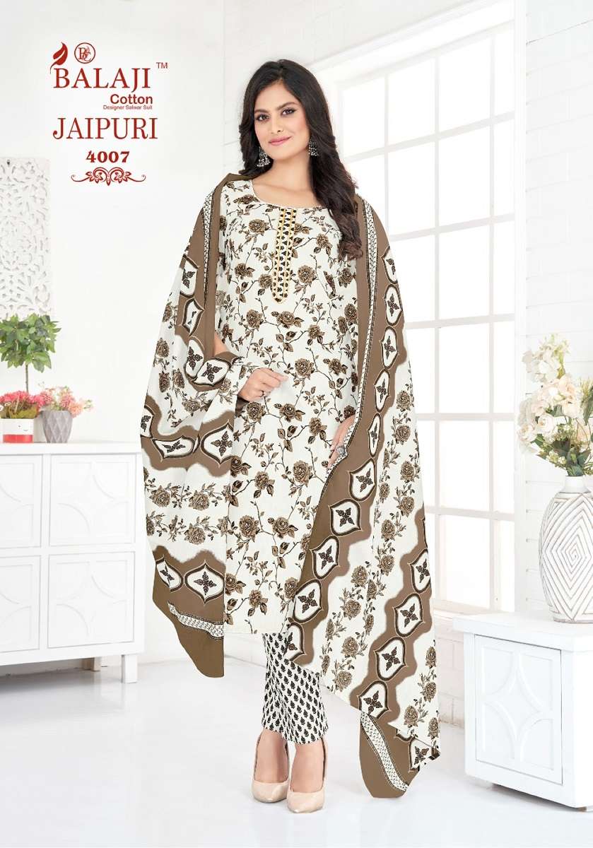 Balaji Jaipuri Vol-4 – Kurti Pant With Dupatta - Wholesale Catalog 
