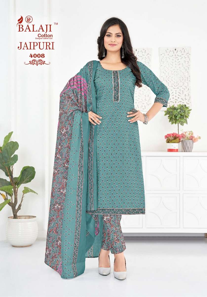 Balaji Jaipuri Vol-4 – Kurti Pant With Dupatta - Wholesale Catalog 