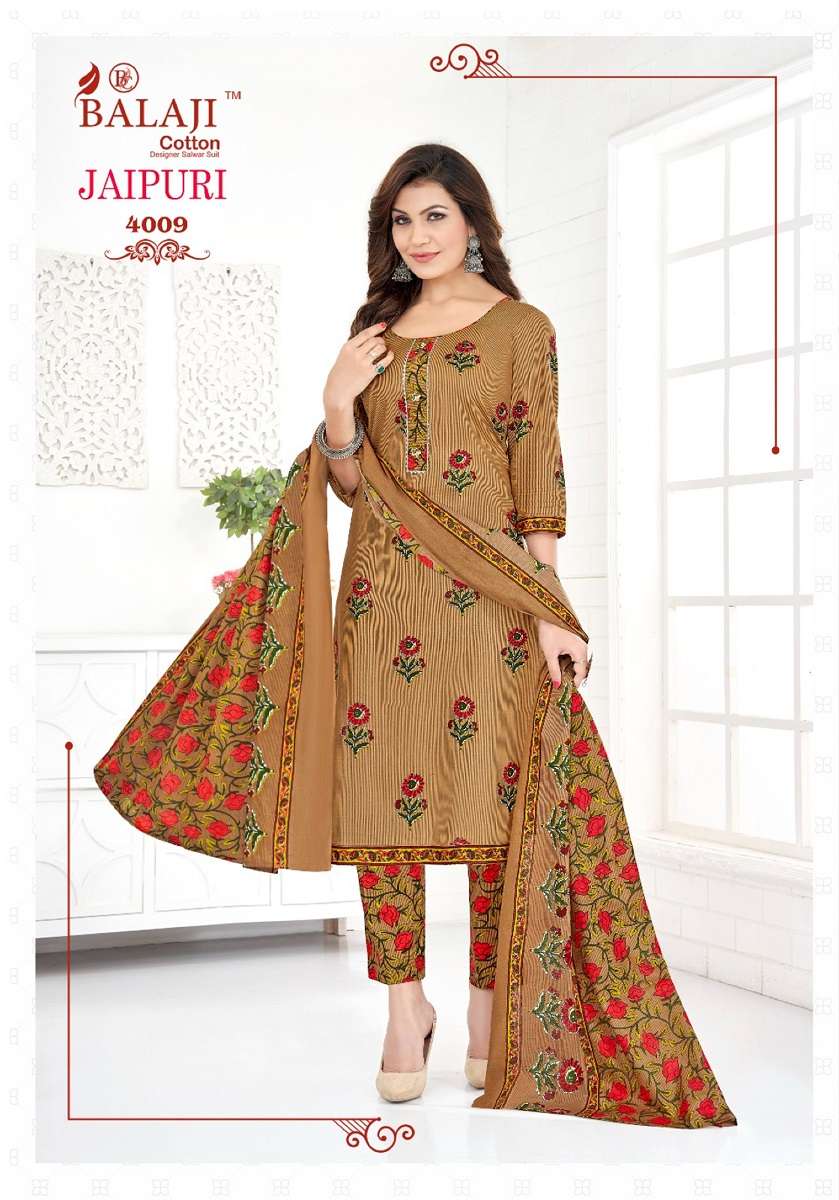 Balaji Jaipuri Vol-4 – Kurti Pant With Dupatta - Wholesale Catalog 