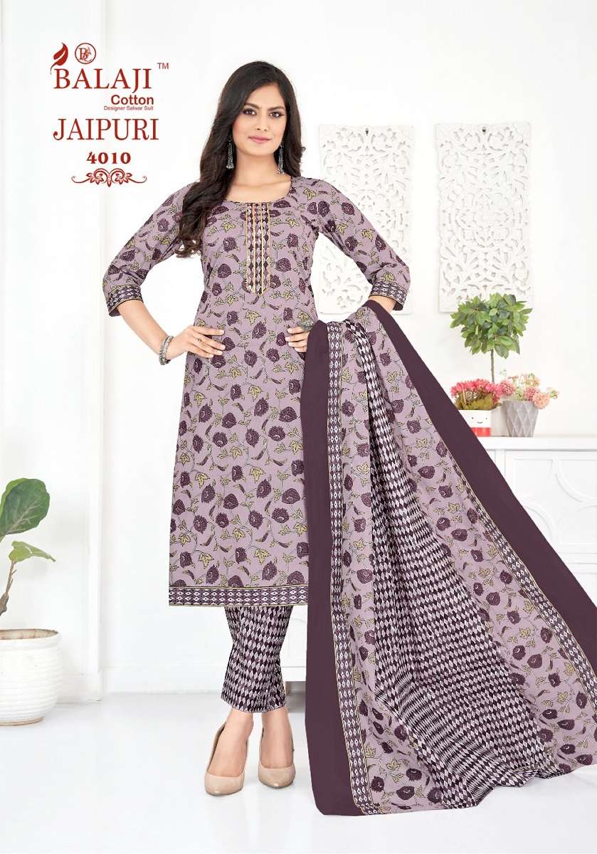Balaji Jaipuri Vol-4 – Kurti Pant With Dupatta - Wholesale Catalog 