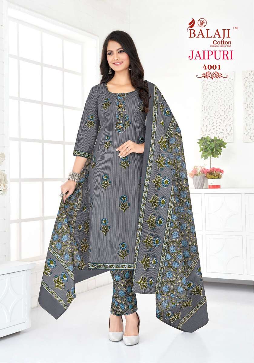 Balaji Jaipuri Vol-4 – Kurti Pant With Dupatta - Wholesale Catalog 