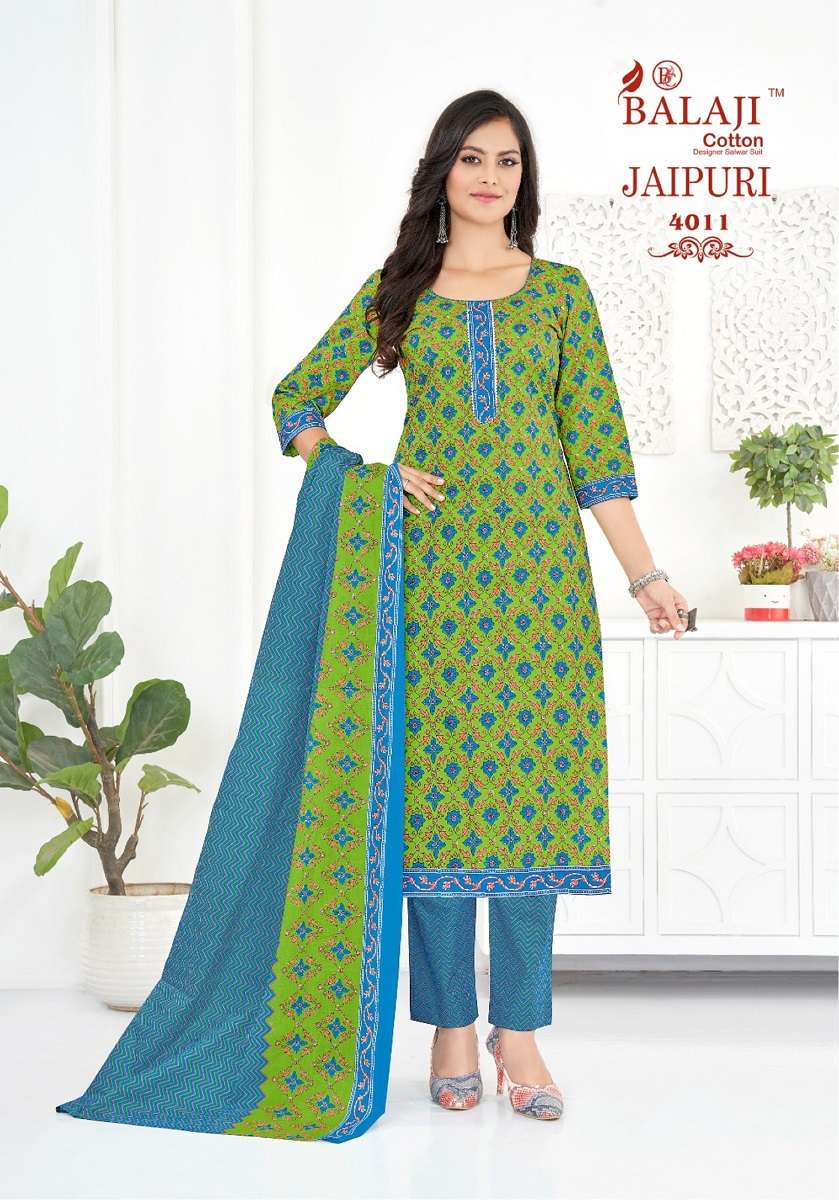 Balaji Jaipuri Vol-4 – Kurti Pant With Dupatta - Wholesale Catalog 