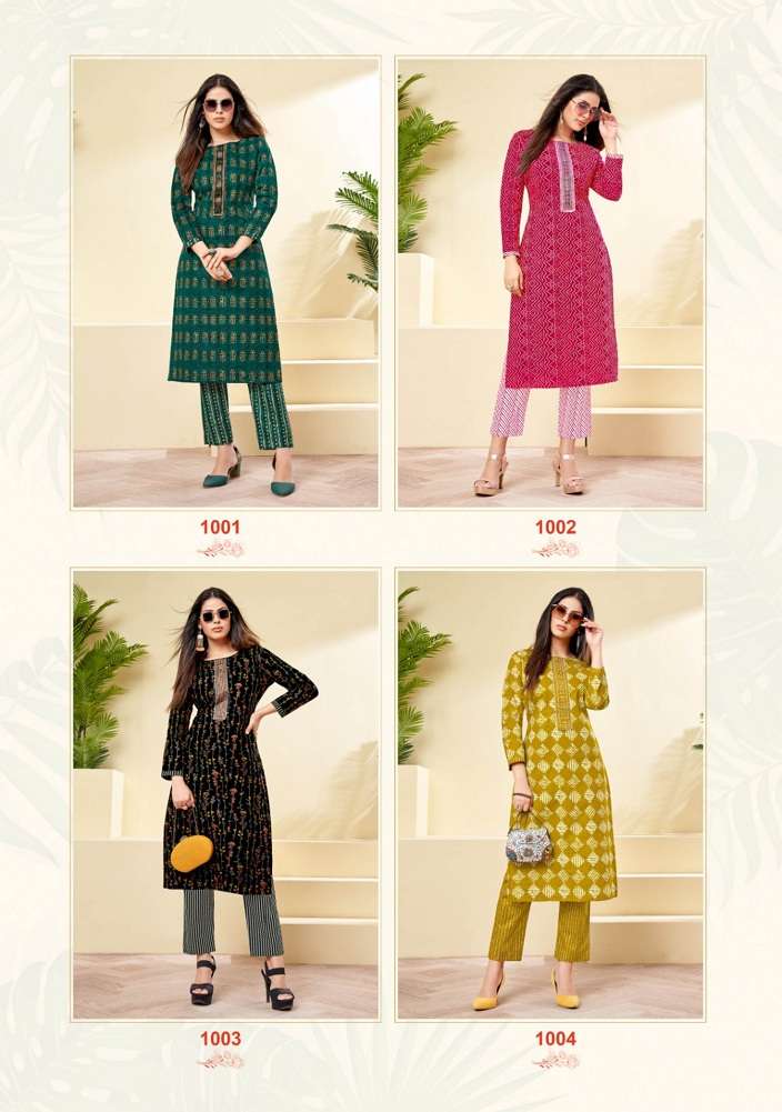 Balaji Naisha Vol-1 – Kurti With Pant - Wholesale Catalog