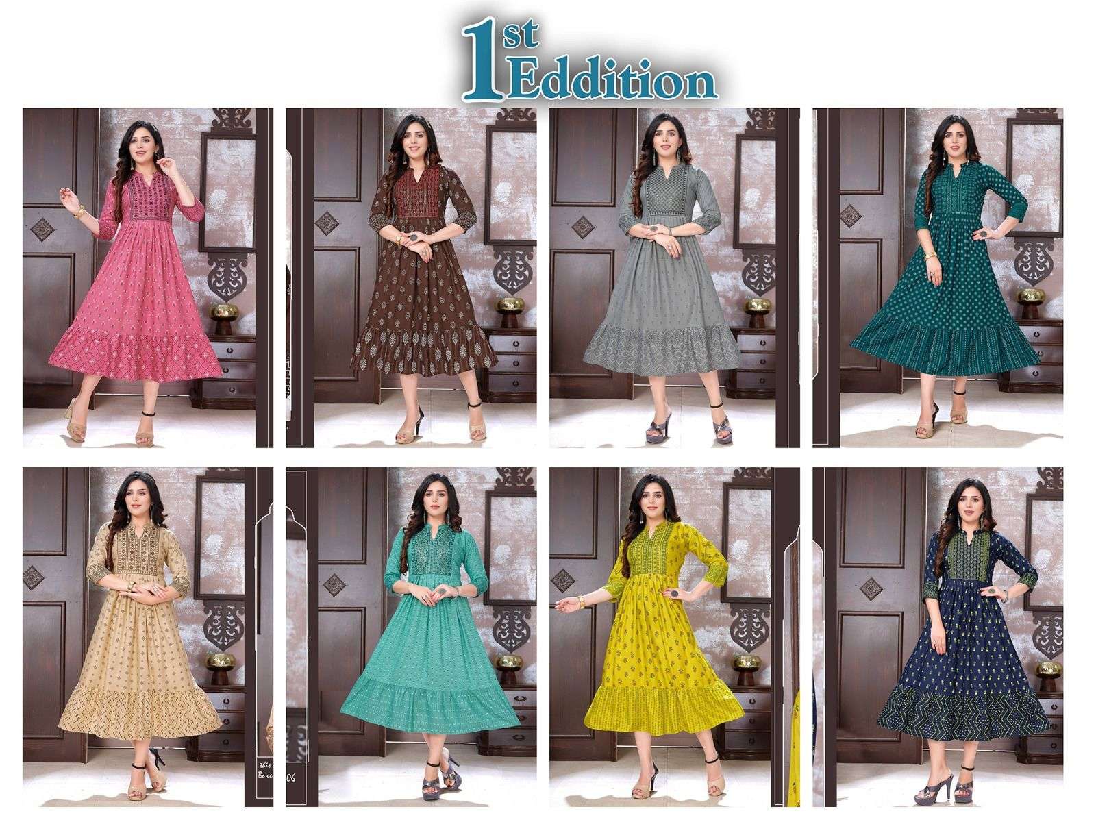 Beauty Queen 1st Eddition Rayon Kurti Wholesale catalog